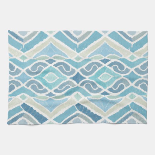 Küste/Strand/nautischer Blau Geschirrtuch (Horizontal)