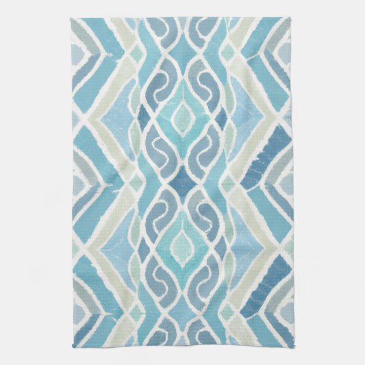 Küste/Strand/nautischer Blau Geschirrtuch (Vertikal)