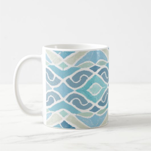Küste/Strand/nautischer Blau Kaffeetasse (Links)