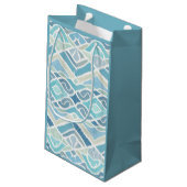 Küste/Strand/nautischer Blau Kleine Geschenktüte (Rückseite Schrägansicht)