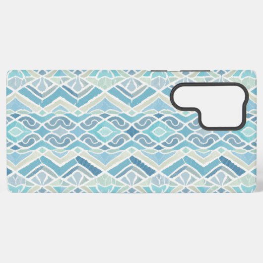 Küste/Strand/nautischer Blau Samsung Galaxy Hülle (Rückseite (Horizontal))