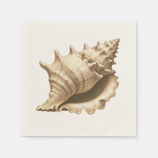 Küste/Strand/nautischer Muschel Serviette (Vorderseite)