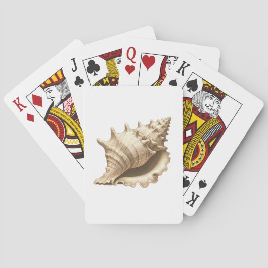 Küste/Strand/nautischer Muschel Spielkarten (Rückseite)