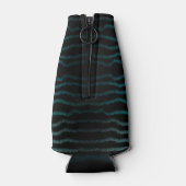 Küste Strand Salty Türkis Wave Abstrakte Kunst Flaschenkühler (Rückseite)