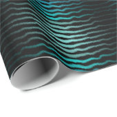 Küste Strand Salty Türkis Wave Abstrakte Kunst Geschenkpapier (Rolleneckpunkt)