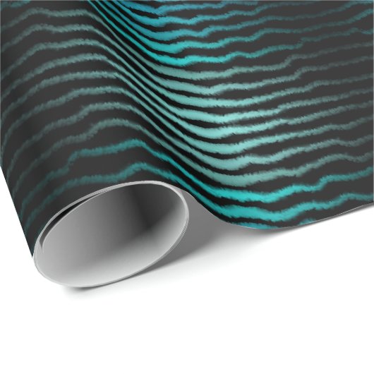 Küste Strand Salty Türkis Wave Abstrakte Kunst Geschenkpapier (Rolleneckpunkt)