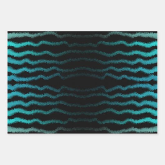 Küste Strand Salty Türkis Wave Abstrakte Kunst Geschenkpapier Set (Vorderseite 2)