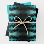 Küste Strand Salty Türkis Wave Abstrakte Kunst Geschenkpapier Set (Beispiel)