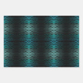 Küste Strand Salty Türkis Wave Abstrakte Kunst Geschenkpapier Set (Vorderseite)