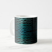 Küste Strand Salty Türkis Wave Abstrakte Kunst Kaffeetasse (Vorderseite Links)
