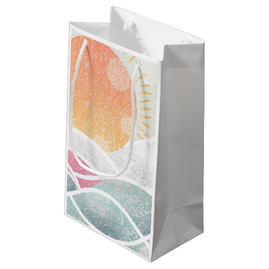 Küste/Strand/sonnig Kleine Geschenktüte (Rückseite Schrägansicht)
