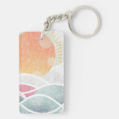 Küste/Strand/sonnig Schlüsselanhänger (Rückseite)