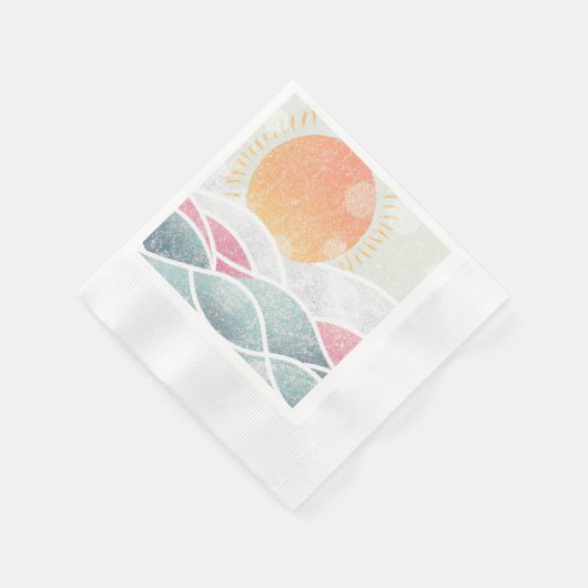 Küste/Strand/sonnig Serviette (Ecke)