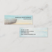 Küste Strand Szene mit Wald Rowboat Mini Busines Visitenkarte (Vorne/Hinten)