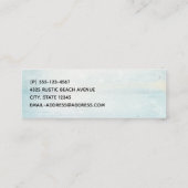 Küste Strand Szene mit Wald Rowboat Mini Busines Visitenkarte (Rückseite)