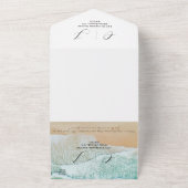 Küste Strand Ziel QR Code UAWG Wedding All In One Einladung (Außenbereich)