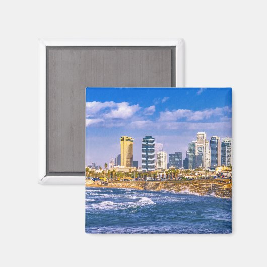 Küste Tel Aviv City, Israel Magnet (Vorderseite/Rückseite)