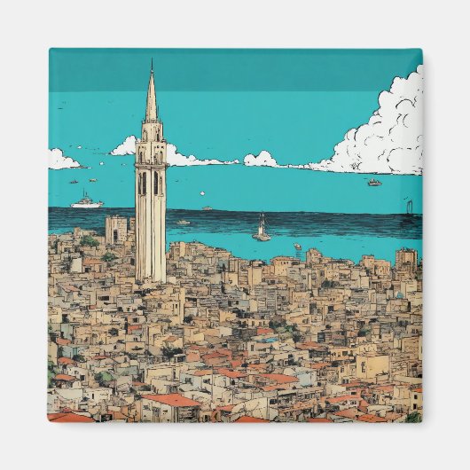 Küste Tel Aviv City, Israel Magnet (Vorne)