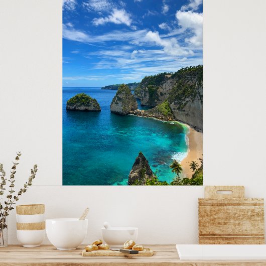 Küste Tropical Island Paradise Beach Poster (Küche)