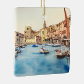 Küste und Boote im Hafen, italienisch Keramikornament (Rechts)