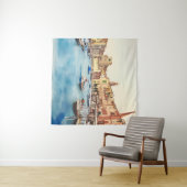 Küste und Boote im Hafen, italienisch Wandteppich (Beispiel (Horizontal))