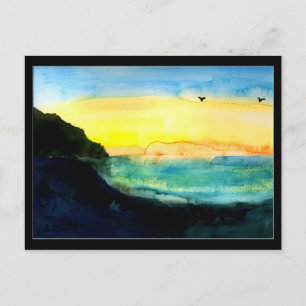 Küste und Himmel Postkarte