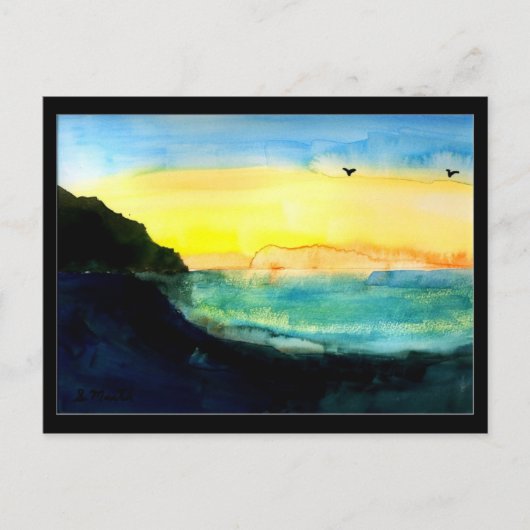 Küste und Himmel Postkarte (Vorderseite)