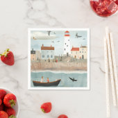 Küste und Leuchtturm Napkins Serviette (Beispiel)