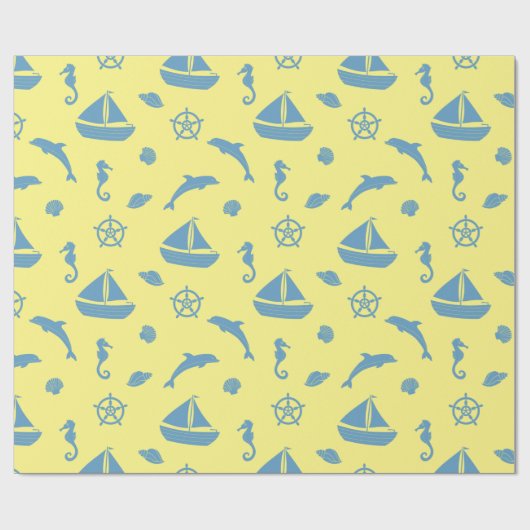 Küste und Nautik Geschenkpapier (Flach)