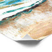 Küste und Strand Meer und Sand Abstrakte Blüte Poster (Ecke)