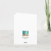 Küste unter dem Meeresfrüchtefisch Dankeskarte (Rückseite)