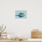 Küste - Vintage tropische Fische Poster (Küche)