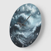 Küste Vista Tropical Beach Große Wanduhr (Winkel)