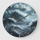 Küste Vista Tropical Beach Große Wanduhr (Vorderseite)