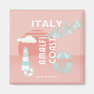 Küste von Amalfi, Art Reisen, Pasta Magnet