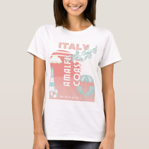 Küste von Amalfi, Art Reisen, Pasta T-Shirt