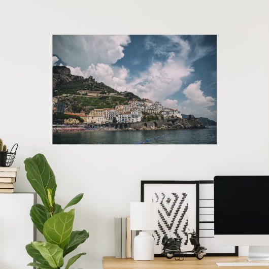 Küste von Amalfi in Italien Poster (Heimbüro)