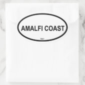 KÜSTE VON AMALFI OVALER AUFKLEBER (Tasche)