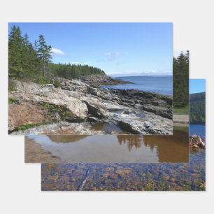Küste von Bar Island im Acadia National Park Geschenkpapier Set
