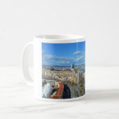 Küste von Barcelona Spanien Kaffeetasse (Vorderseite Links)