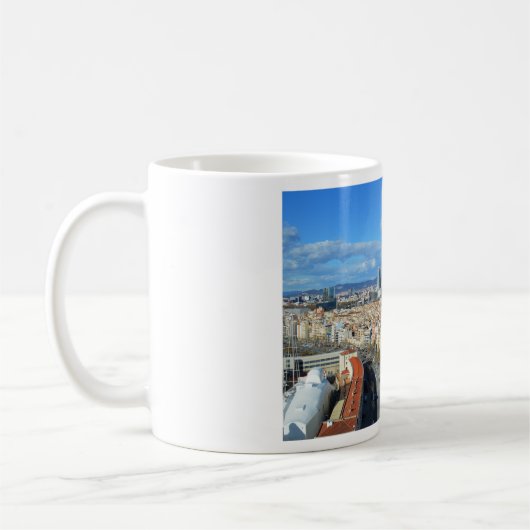 Küste von Barcelona Spanien Kaffeetasse (Links)