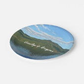 Küste von British Columbia im Landschaftlichen Kan Pappteller (Schrägansicht)