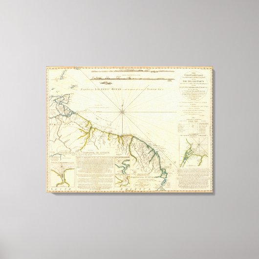 Küste von Guyana Leinwanddruck (Vorderseite)