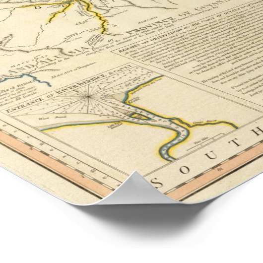 Küste von Guyana Poster (Ecke)