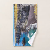 Küste von Hellnahraun, Island Badhandtuch Set (Handtuch)