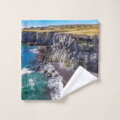 Küste von Hellnahraun, Island Badhandtuch Set (Waschlappen)