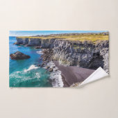 Küste von Hellnahraun, Island Badhandtuch Set (Handtuch)