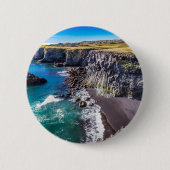 Küste von Hellnahraun, Island Button (Vorderseite)