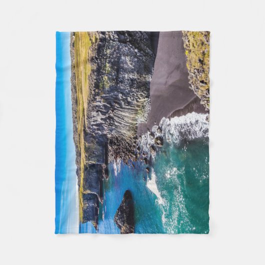 Küste von Hellnahraun, Island Fleecedecke (Vorderseite)