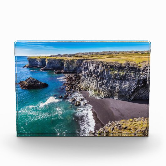 Küste von Hellnahraun, Island Fotoblock (Vorderseite)